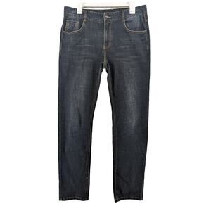 Declo‎ Ganabab Fashionable Jeans 33 Black Mens Mid Rise Medium Wash Regular Fit